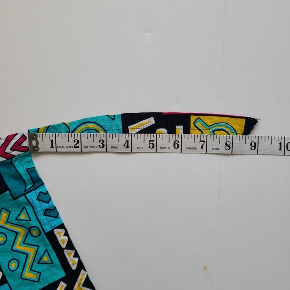 Homemade Apron 26" Waist Funky Colorful Print Tie in Back Half Circle - Picture 5 of 7